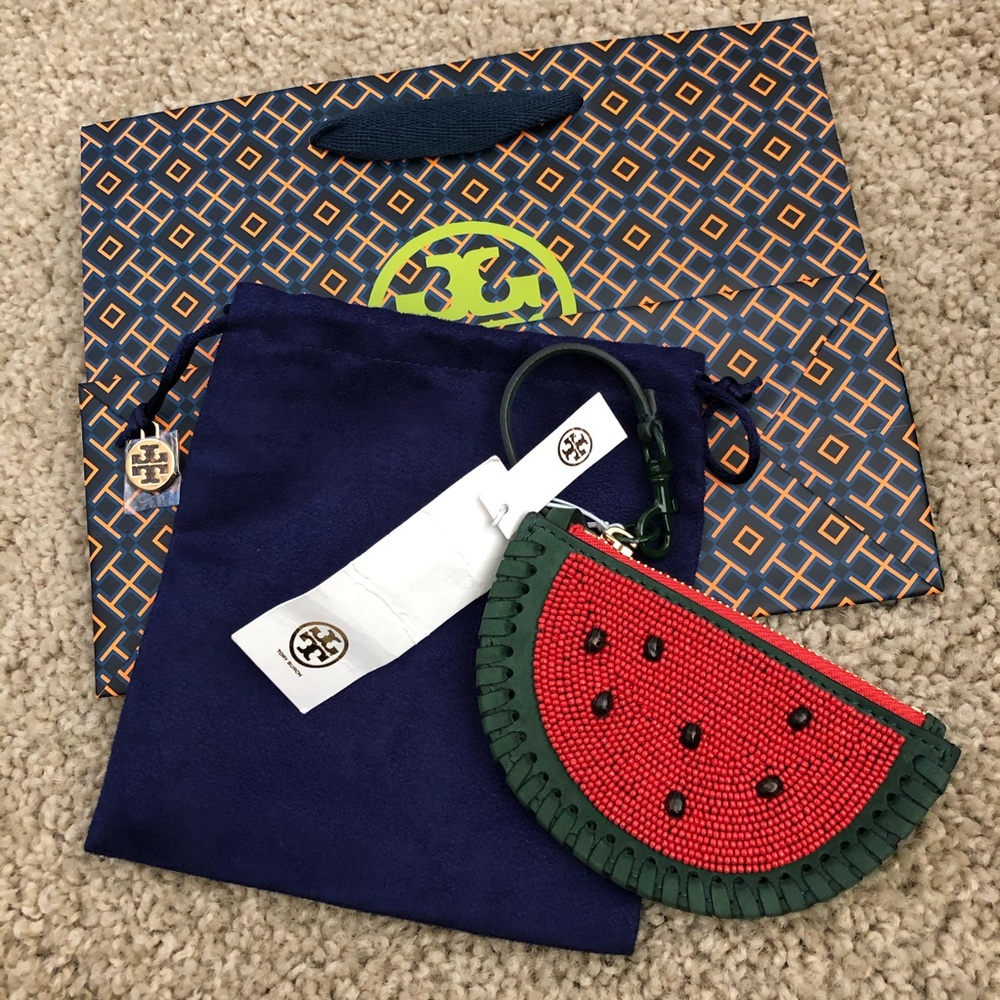 NWT Tory Burch watermelon ๐ leather pouch - Picture 3 of 7